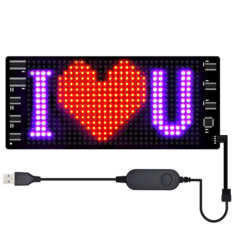 LED Matrix Pixel Panel Sign Car