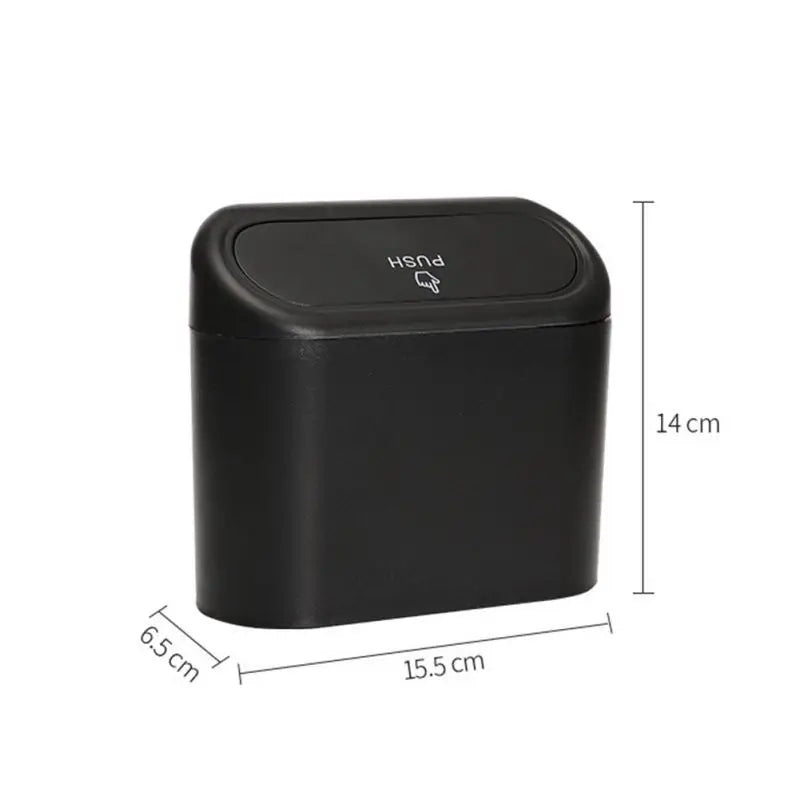 Car Interior Storage Case Trash Bin Push Can