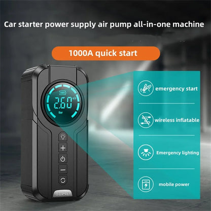 Portable Car Jump Starter Air Pump Power Bank