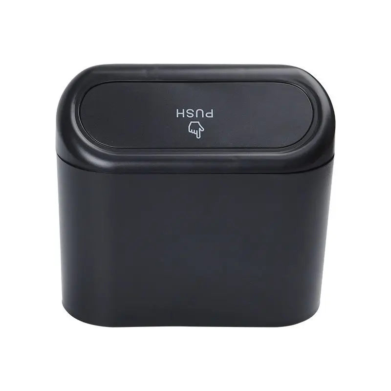 Car Interior Storage Case Trash Bin Push Can