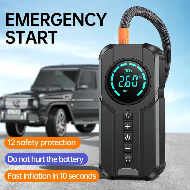 Portable Car Jump Starter Air Pump Power Bank