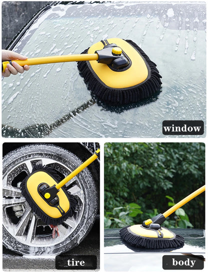 Car Cleaning brush with telescoping long handled