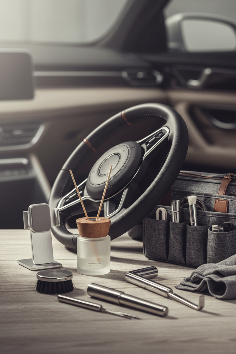 Generate an image I can put in a side block section for "who we are" at the about us page, showcasing our car accessories product